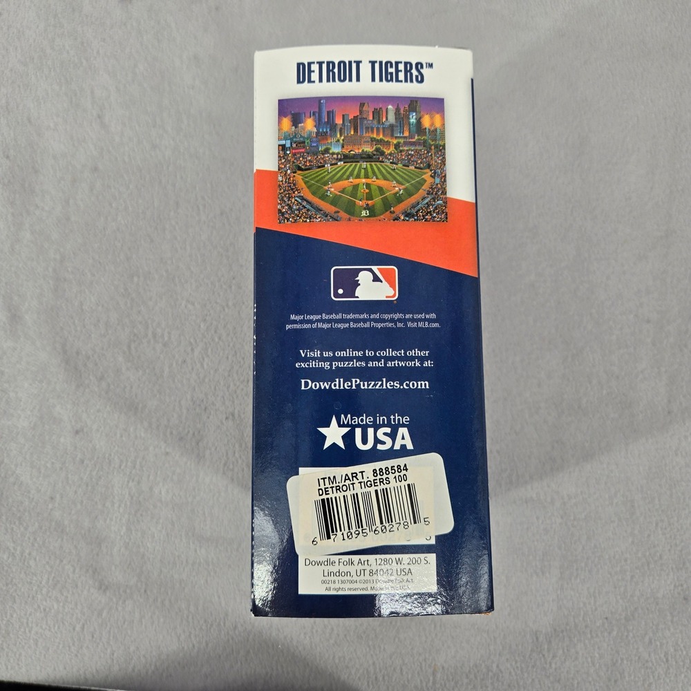 Dowdle 100 Piece Detroit Tigers MLB Baseball Jigsaw Puzzle Folk Art 16x20 - Picture 4 of 7
